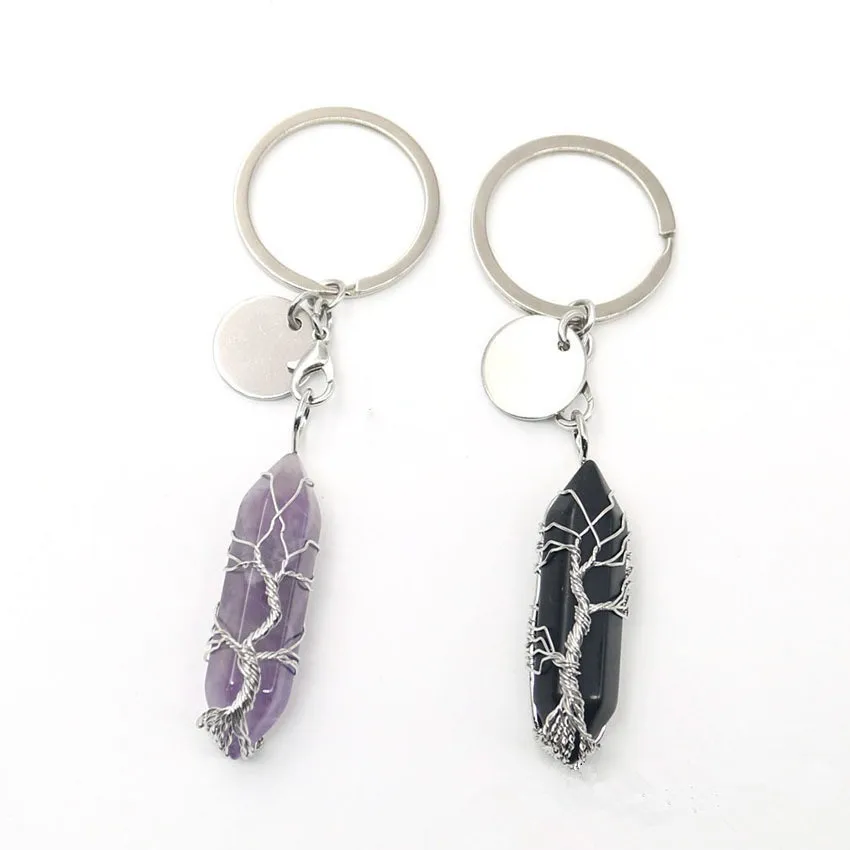Natural Stone Original Keychains Tree of Life Keyring Healing Crystal Car Decor key rings Keyholder for Women Men
Natural Stone Original Keychains Tree of Life Keyring Healing Crystal Car Decor key rings Keyholder for Women Men