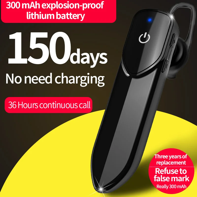 Wireless Bluetooth-compatible Headset Business Hands Free Long Standby V5.0 Earphones Waterproof Sport Earbuds With Microphone
Wireless Bluetooth-compatible Headset Business Hands Free Long Standby V5.0 Earphones Waterproof Sport Earbuds With Microphone