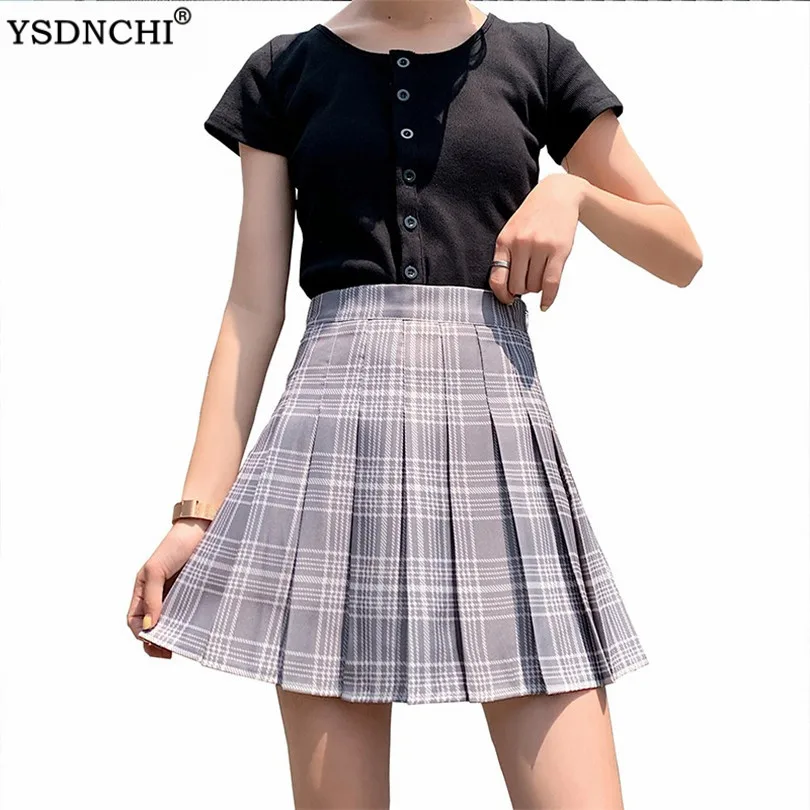 Женская короткая юбка YSDNCHI, летняя, клетчатая, плиссированная, с высокой талией, для танцев 
Женская короткая юбка YSDNCHI, летняя, клетчатая, плиссированная, с высокой талией, для танцев