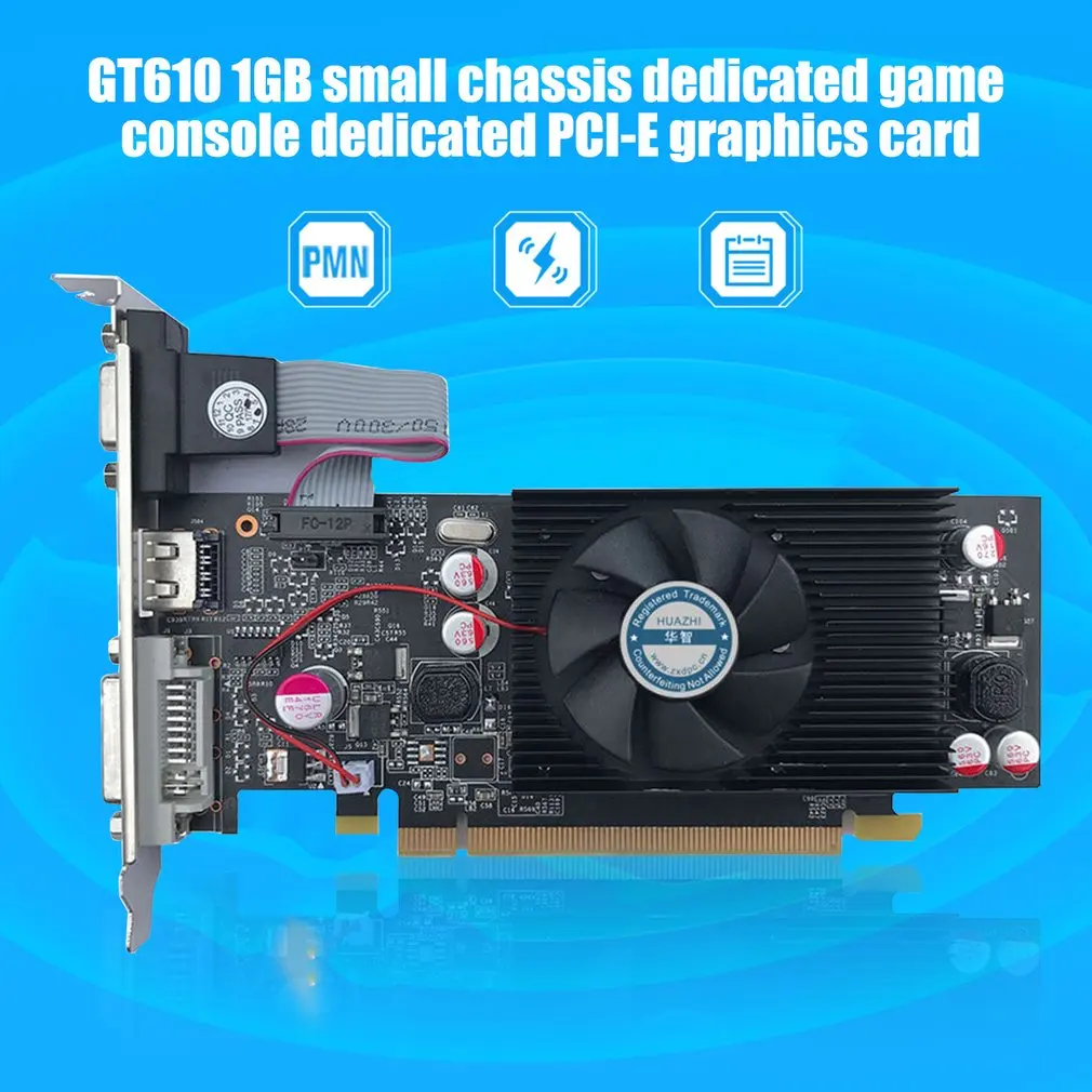 2021 игровая видеокарта GT610 1 ГБ для настольных компьютерных игр настольного