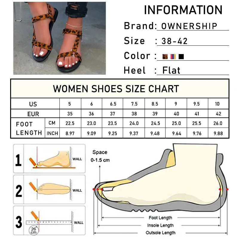 Women Sandals Female Leopard Beach Hook Loop Metal 2020 Summer Ladies Plus Size Flats Casual Shoes Woman Platform Footwear
Women Sandals Female Leopard Beach Hook Loop Metal 2020 Summer Ladies Plus Size Flats Casual Shoes Woman Platform Footwear
