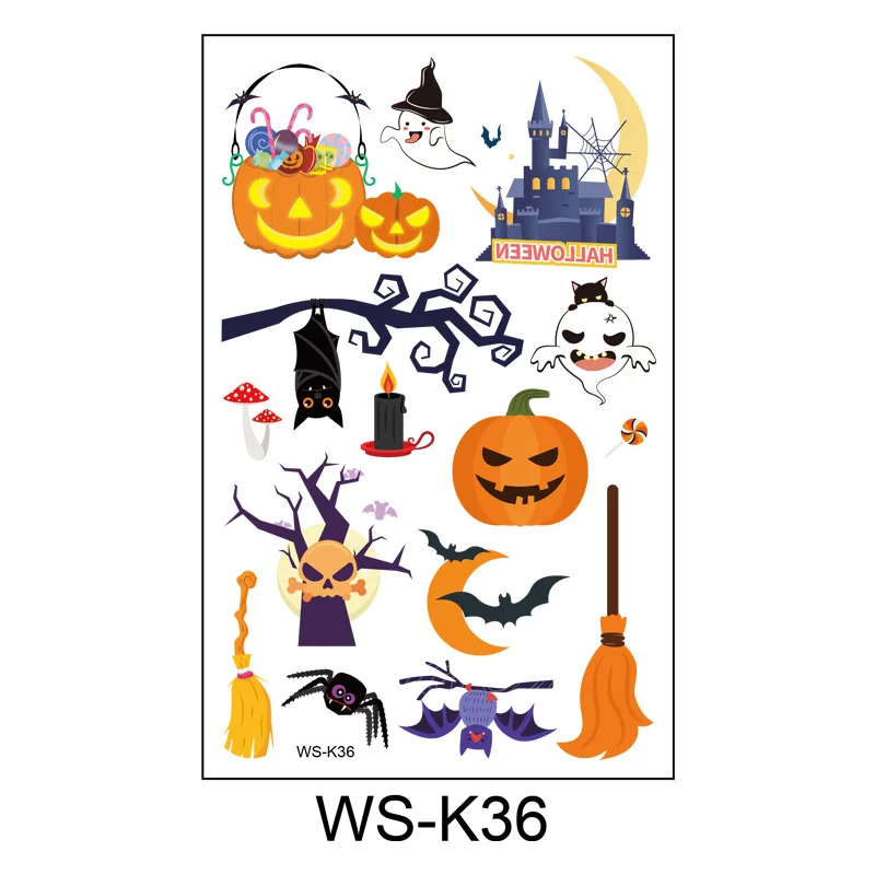 5Pcs Halloween Tattoo Stickers Kids Cartoon Waterproof Carnival Party DIY Trick Treat Party Boo Happy Halloween Party Decoration
5Pcs Halloween Tattoo Stickers Kids Cartoon Waterproof Carnival Party DIY Trick Treat Party Boo Happy Halloween Party Decoration