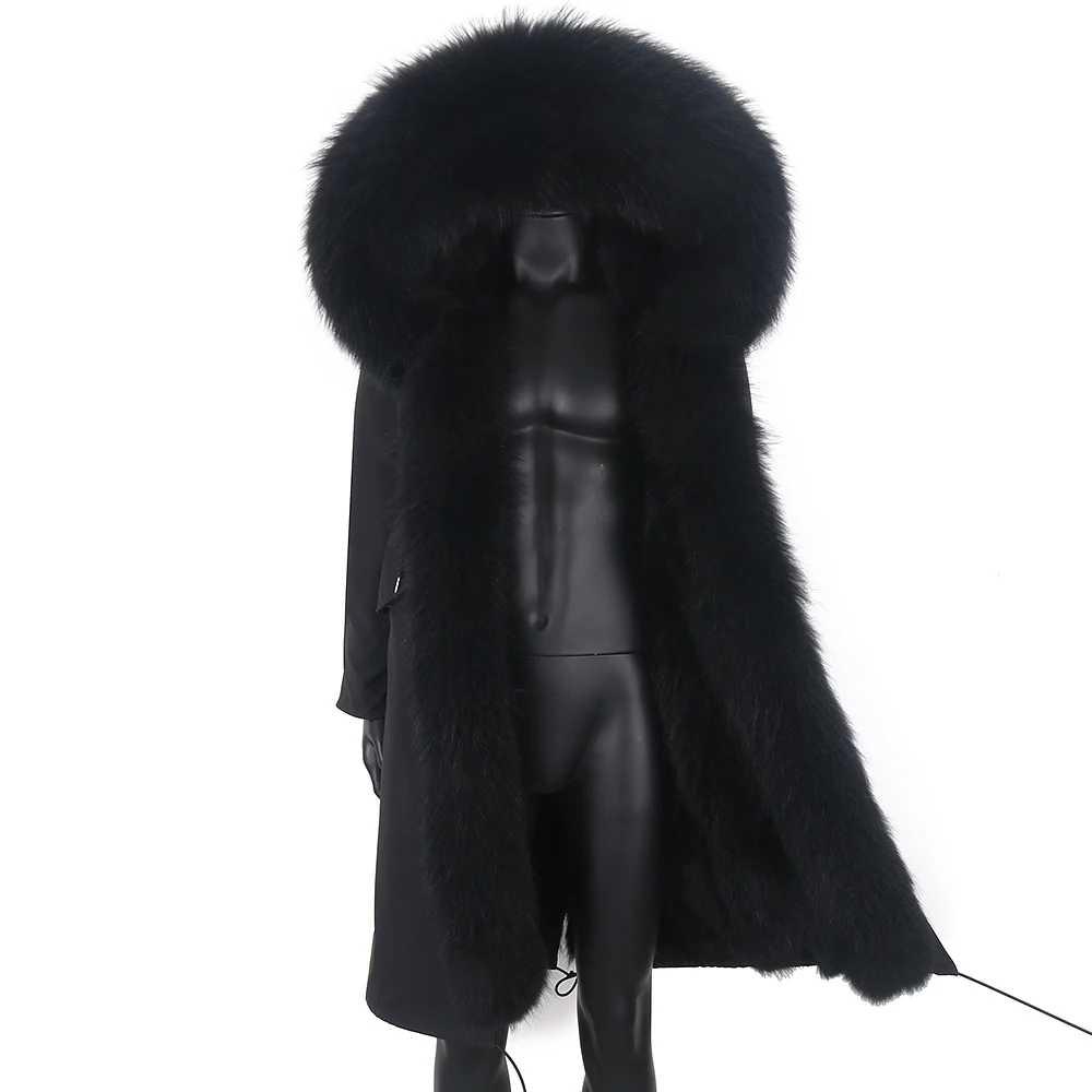 

2021 NEW 7XL Waterproof Men Coat Winter Jacket Warm Long Rabbit Fur Liner Coats Man Parkas Natural Fox Fur Outerwear Streetwear