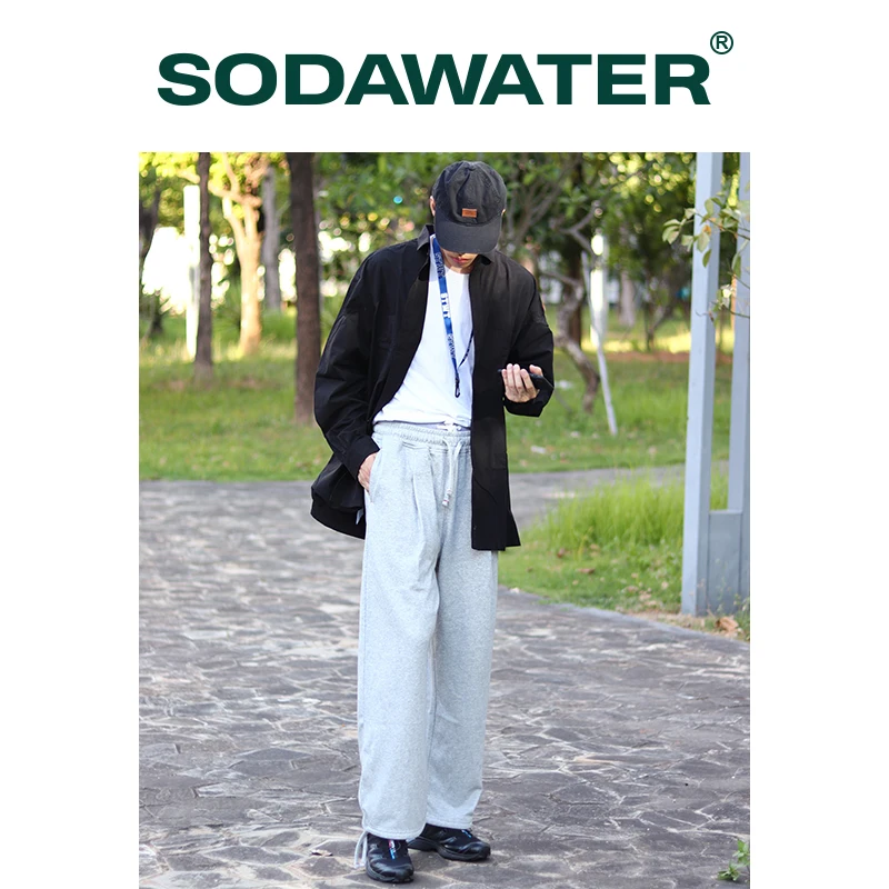 Мужские хлопковые спортивные брюки SODAWATER, серые штаны в Корейском стиле, свободного кроя, с эластичной талией, 2021 W, 3259
Мужские хлопковые спортивные брюки SODAWATER, серые штаны в Корейском стиле, свободного кроя, с эластичной талией, 2021 W, 3259