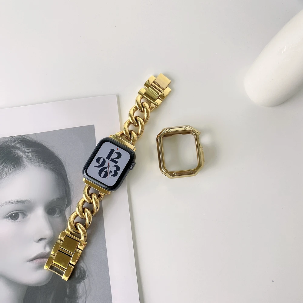 Браслет для часов Apple Watch 38/42 мм SE7 6 5 4 40 мм/44 спортивный из нержавеющей стали