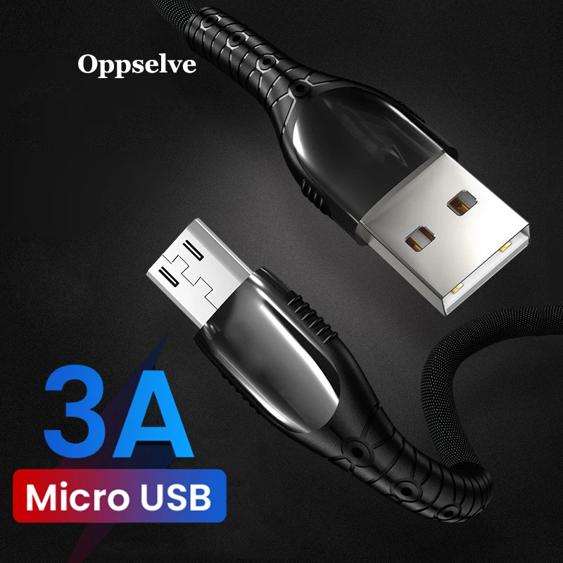 Oppselve Micro USB Cable 3A Fast Charge USB Charger Cable Mobile Phone Charging Cable for Xiamo Huawei HTC Android USB Wire Cord
Oppselve Micro USB Cable 3A Fast Charge USB Charger Cable Mobile Phone Charging Cable for Xiamo Huawei HTC Android USB Wire Cord