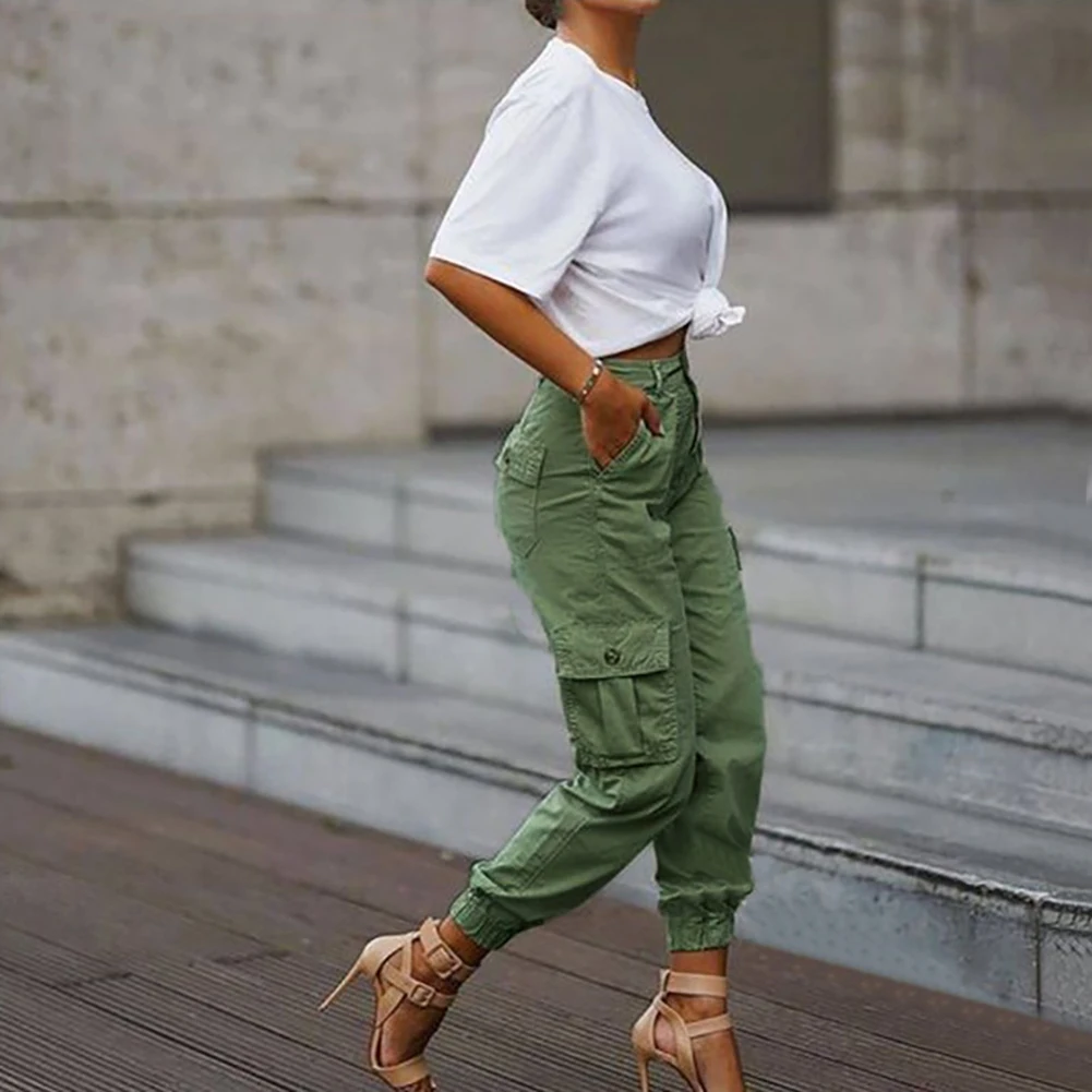 Plus size Women Multi Pockets High Waist Pants Trousers Loose Cargo Casual Sweatpants High Waist Pants Streetwear woman pants
Plus size Women Multi Pockets High Waist Pants Trousers Loose Cargo Casual Sweatpants High Waist Pants Streetwear woman pants