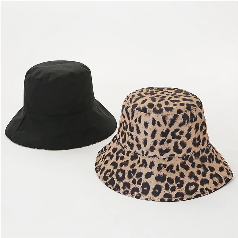 Two Side Leopard Bucket Hat For Women Reversible Panama Sun Hat Windproof Ladies Korean Beach Fisherman Hats
Two Side Leopard Bucket Hat For Women Reversible Panama Sun Hat Windproof Ladies Korean Beach Fisherman Hats