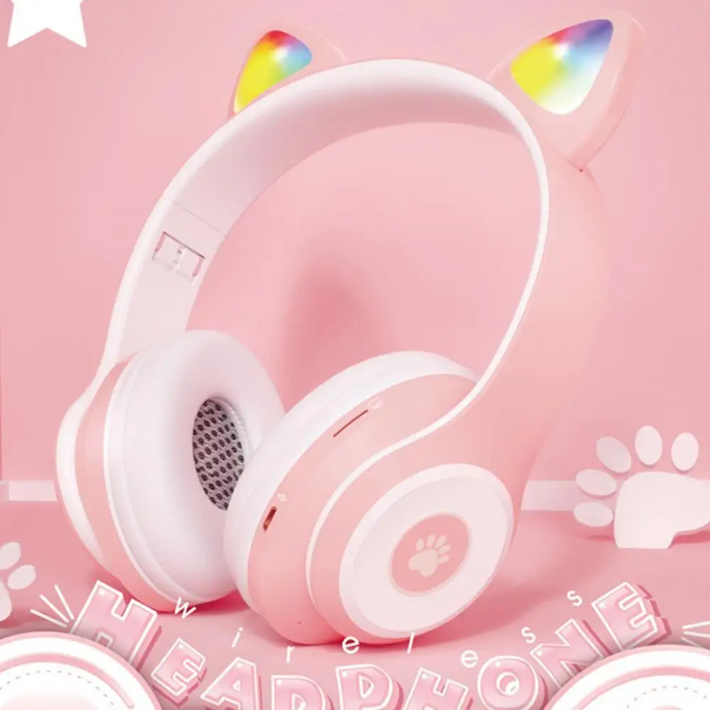 CT-930 Headphone Bluetooth-compatible 5.0 Cute Cat Ear Shape Foldable Headset for Phone
CT-930 Headphone Bluetooth-compatible 5.0 Cute Cat Ear Shape Foldable Headset for Phone