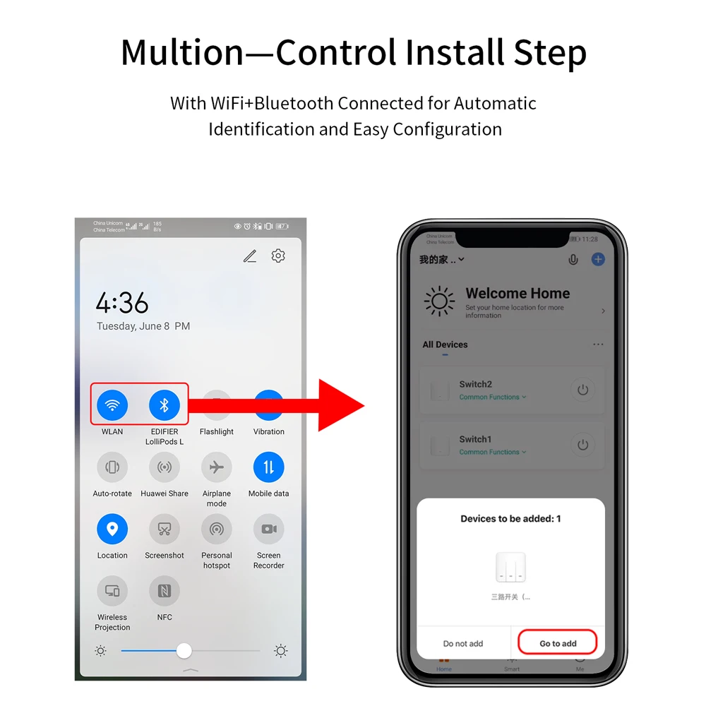 Bingoelec 1 Gang 1way 2way Multi Control WiFi Touch Light Switch Smart Wall Switch Work With Alexa Tuya Google Home EU Standard 
Bingoelec 1 Gang 1way 2way Multi Control WiFi Touch Light Switch Smart Wall Switch Work With Alexa Tuya Google Home EU Standard