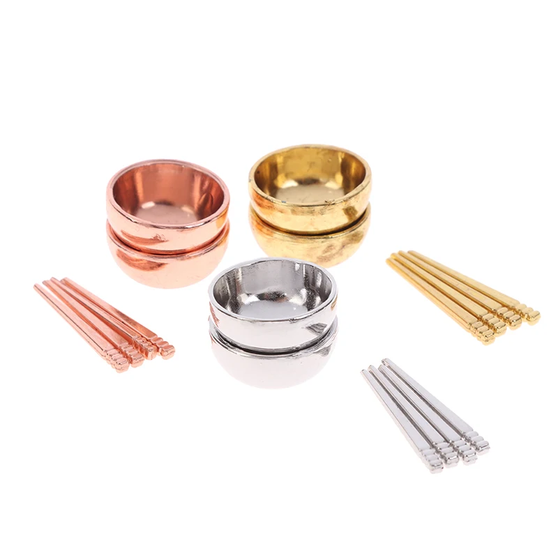 1Set Dollhouse Miniature Accessories Mini Metal Bowl Chopsticks Set Simulation Kitchen Tableware Model Toys New
1Set Dollhouse Miniature Accessories Mini Metal Bowl Chopsticks Set Simulation Kitchen Tableware Model Toys New