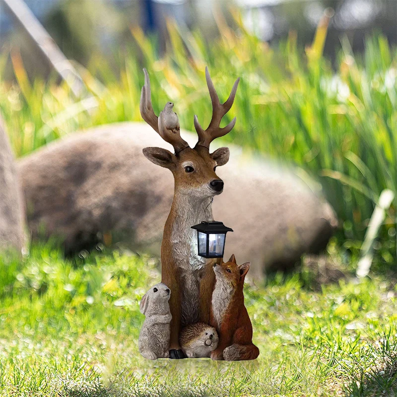 Deer Statue with Solar Light Hand Painted Animals Resin Ornament for Home Garden Courtyard Decoration
Deer Statue with Solar Light Hand Painted Animals Resin Ornament for Home Garden Courtyard Decoration