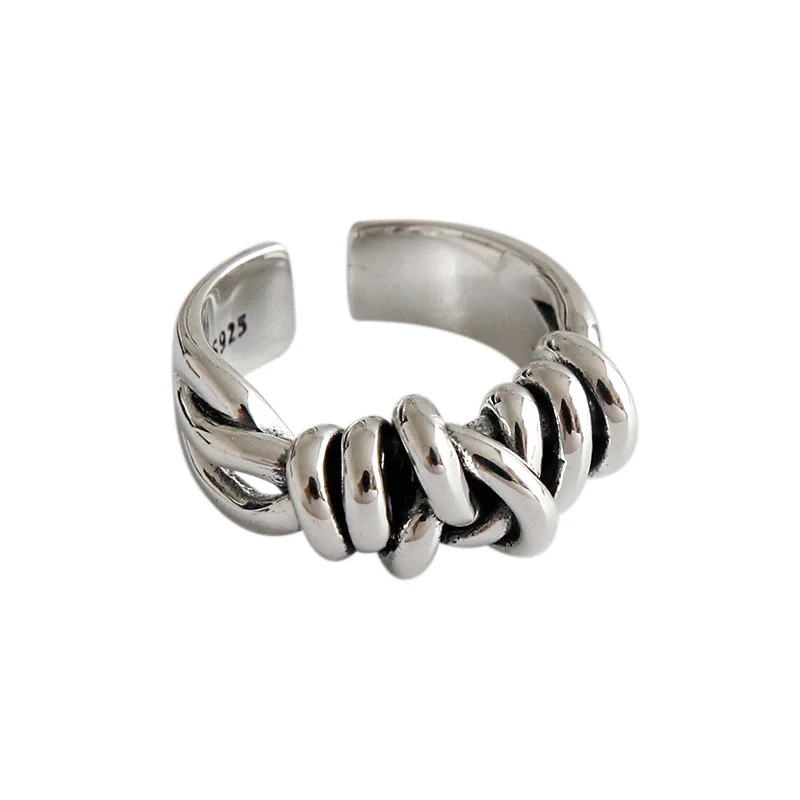 Silvology 925 Sterling Silver Weave Line Tie Rings Vintage Irregular Design High Quality Thick Rings for Women Korea Jewelry
Silvology 925 Sterling Silver Weave Line Tie Rings Vintage Irregular Design High Quality Thick Rings for Women Korea Jewelry