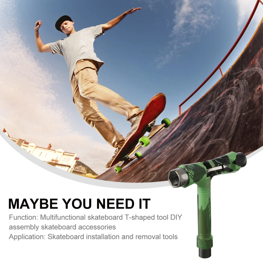 All-in-One Tools Multi-Function Portable Skateboard T Tool Accessory
All-in-One Tools Multi-Function Portable Skateboard T Tool Accessory