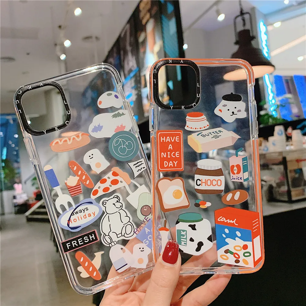 Cartoon Pizza Bread Style Two-Color Transparent Shockproof TPU Mobile Phone Case Iphone 12 11 PRO MAX XS X XR SE 8 7 6 PLUS 6S
Cartoon Pizza Bread Style Two-Color Transparent Shockproof TPU Mobile Phone Case Iphone 12 11 PRO MAX XS X XR SE 8 7 6 PLUS 6S