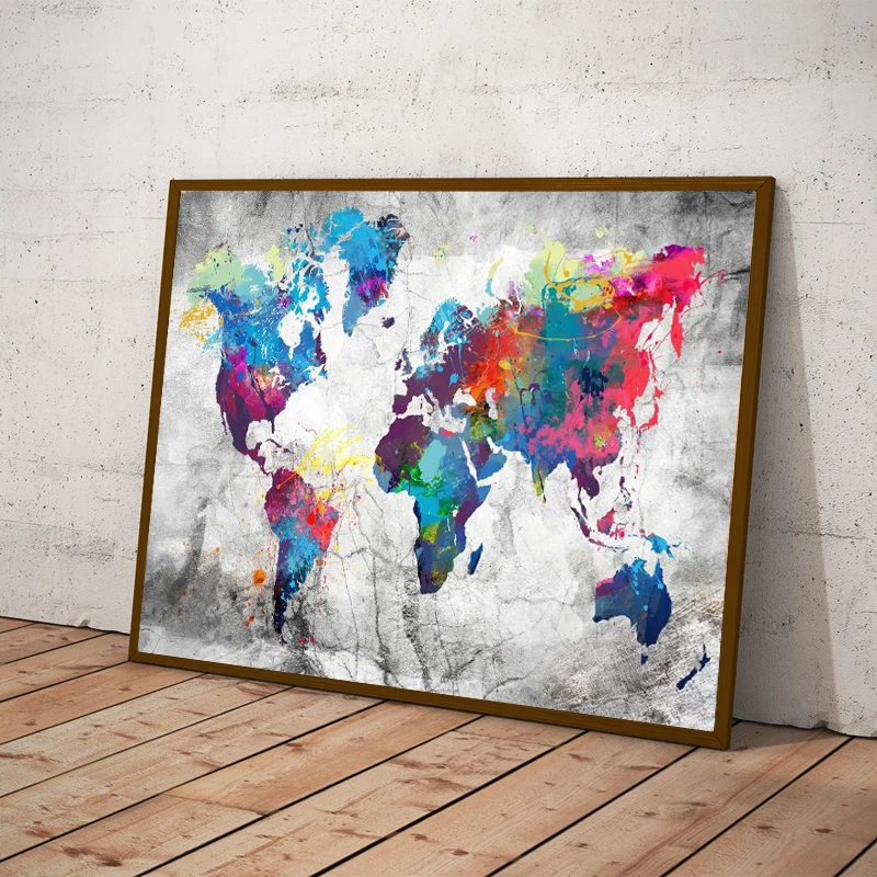 Modern Colorful World Map Canvas Painting Posters and Prints Cuadros Wall Art Picture for Living Room Home Decor (No Frame)
Modern Colorful World Map Canvas Painting Posters and Prints Cuadros Wall Art Picture for Living Room Home Decor (No Frame)