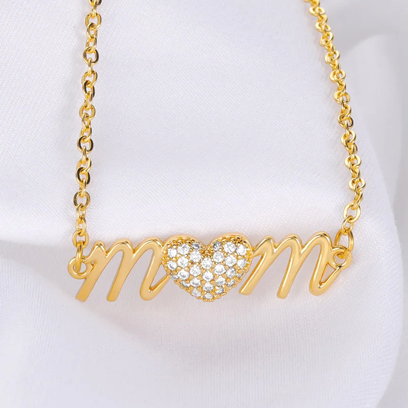Fashion Love Heart Mom Letters Pendent Necklaces Crystal Fashion Women Jewelry Proposal Mother Day Best Elegant Gift BFF
Fashion Love Heart Mom Letters Pendent Necklaces Crystal Fashion Women Jewelry Proposal Mother Day Best Elegant Gift BFF
