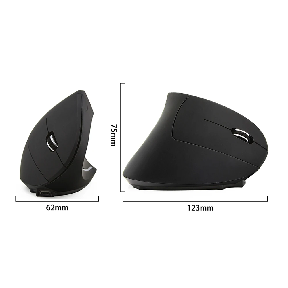 Wireless Vertical Mouse Rechargeable Optical LED 3 Gears 1600 DPI 2.4GHz Mice for Household Computer Accessories
Wireless Vertical Mouse Rechargeable Optical LED 3 Gears 1600 DPI 2.4GHz Mice for Household Computer Accessories