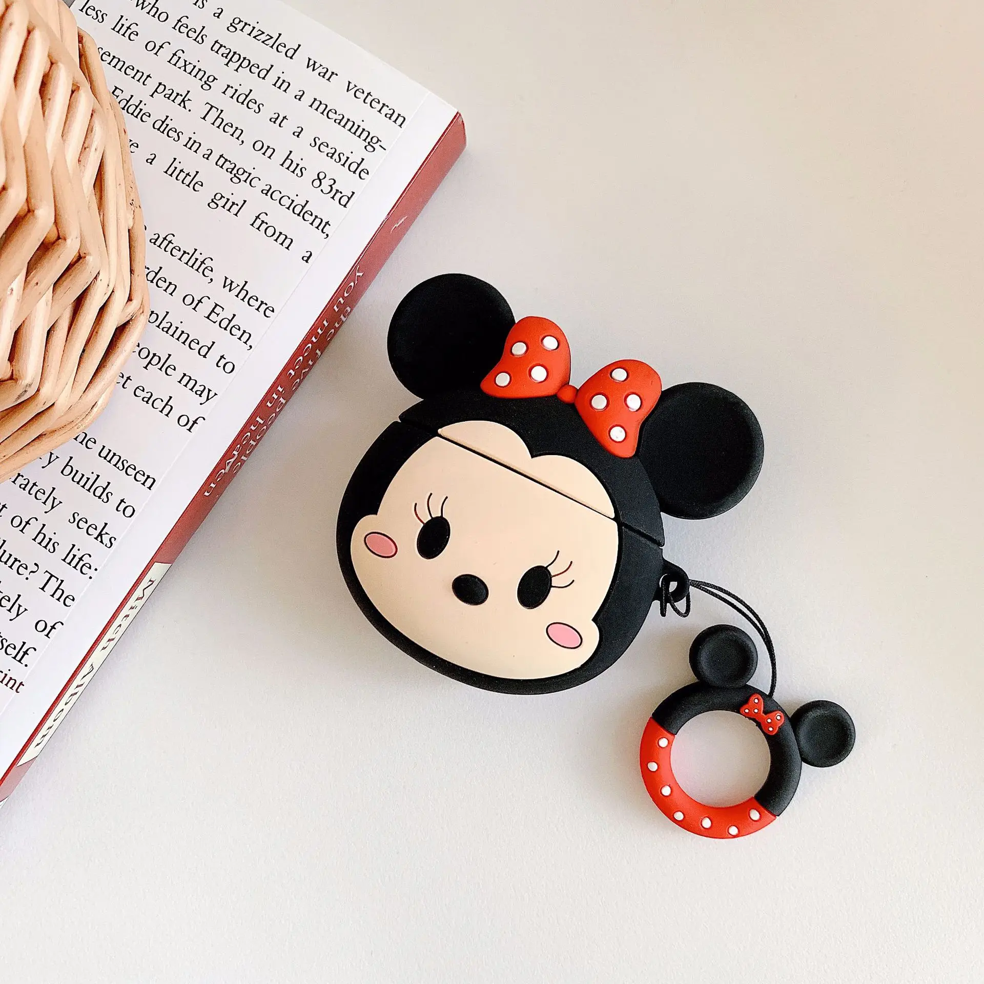 3D милый мультяшный Микки Минни наушники в форме мыши чехол для Airpods 1 2 силиконовый
