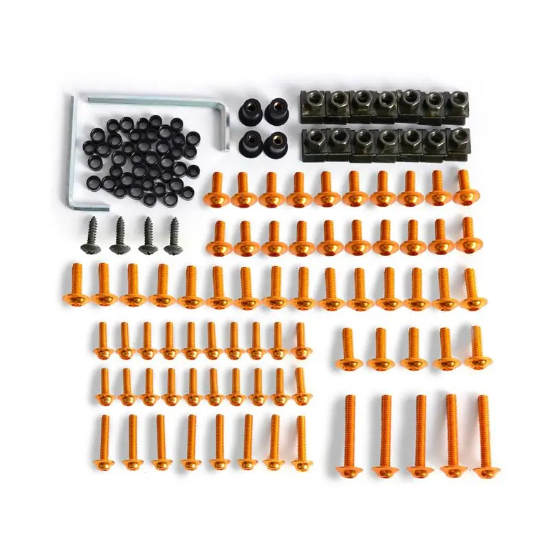 137pcs Universal M6 M5 Motorcycle Fairing Body Bolts Kit Fastener Clips Screw M4YB
137pcs Universal M6 M5 Motorcycle Fairing Body Bolts Kit Fastener Clips Screw M4YB