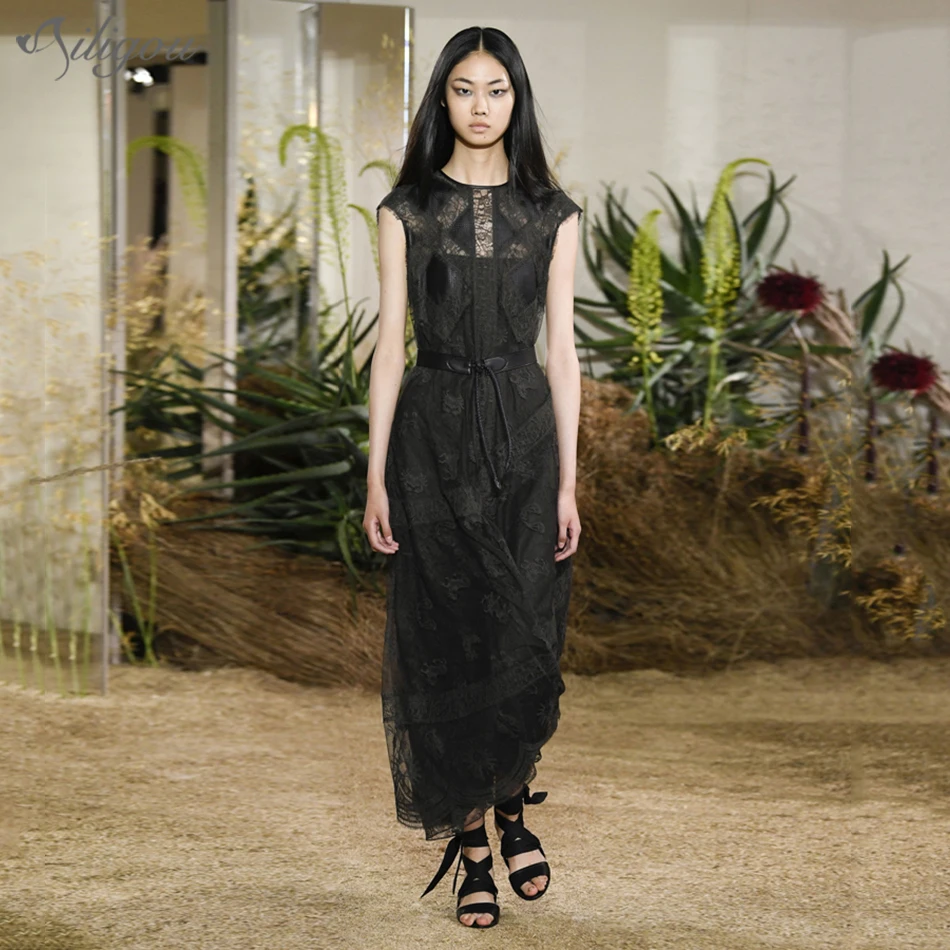 Ailigou Black Lace 2022 Summer Fashion Party Party Vestidos Ladies Round Neck Embroidery Openwork Long Sexy Party Dress
Ailigou Black Lace 2022 Summer Fashion Party Party Vestidos Ladies Round Neck Embroidery Openwork Long Sexy Party Dress
