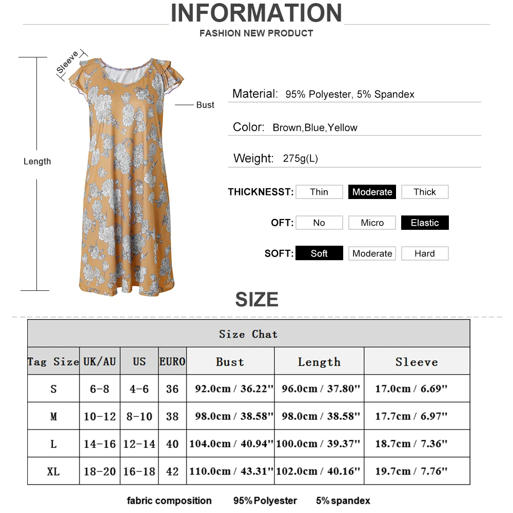 Women Sleep Dress with Pocket Floral Sleep Dress Nightgown Flying Sleeve Nightdress Fashion Home Short Sleeve Sexy Dress D30
Women Sleep Dress with Pocket Floral Sleep Dress Nightgown Flying Sleeve Nightdress Fashion Home Short Sleeve Sexy Dress D30