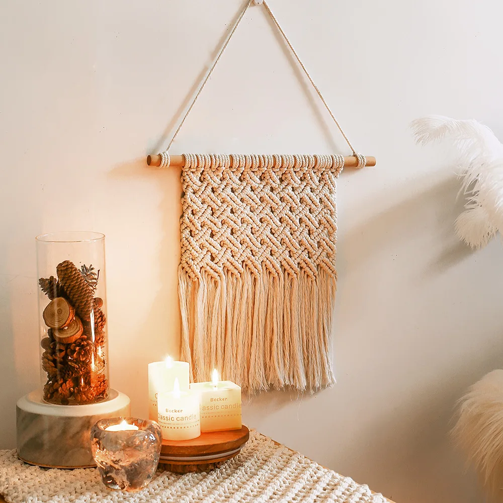 Nordic Simple Style Tapestry Macrame Plain Hanging Wall Living Room Dorm Home Decoration Hand Knitting Creative Ornaments
Nordic Simple Style Tapestry Macrame Plain Hanging Wall Living Room Dorm Home Decoration Hand Knitting Creative Ornaments