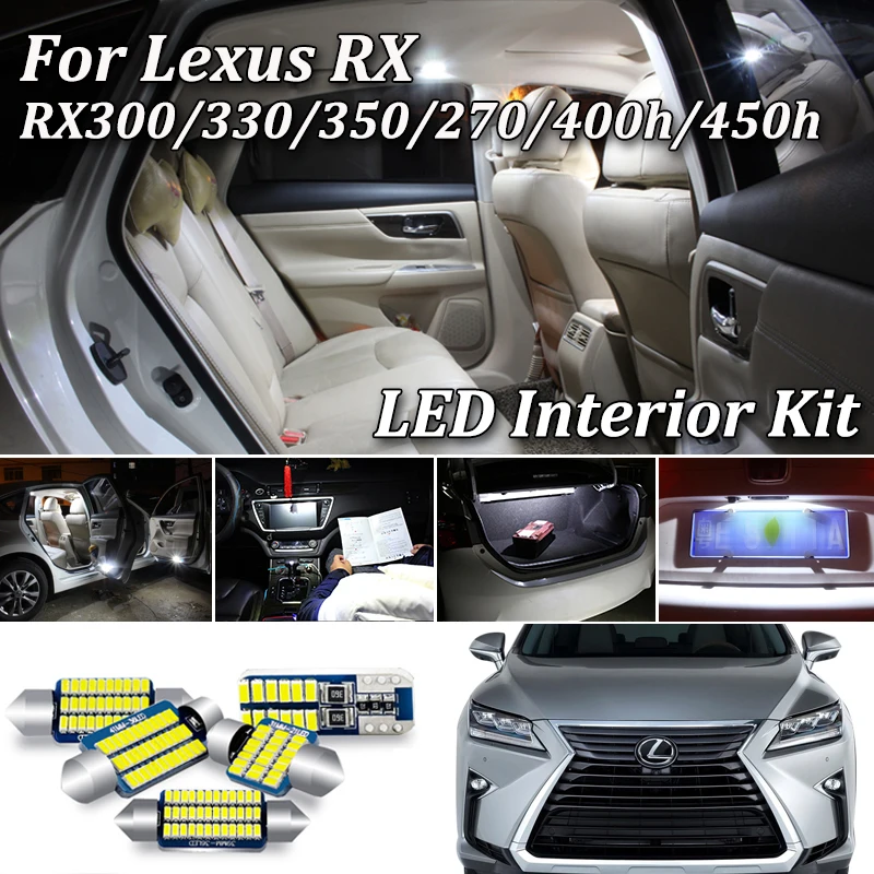 

No Error Canbus For Lexus RX 300 330 350 270 400h 450h RX300 RX330 RX350 RX270 RX400h RX450h LED Interior Light Kit (1998-2020)
