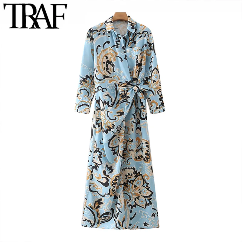 Платье-рубашка средней длины с бантом, длинным рукавом и карманами 
Платье-рубашка средней длины с бантом, длинным рукавом и карманами