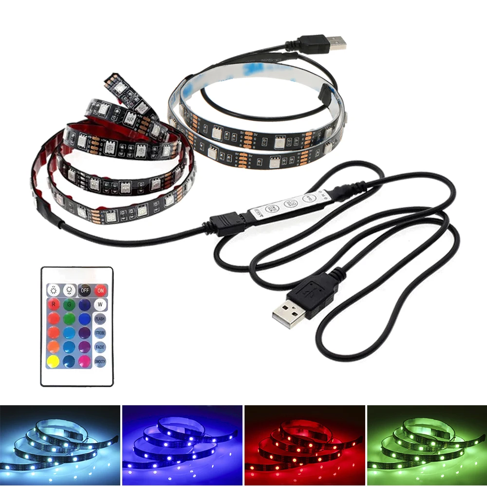 RGB strip lights led 5050 TV Backlight Waterproof DC5V Flexible LED Light Tape Ribbon HDTV Screen Desktop LCD Monitor Bias Lamp
RGB strip lights led 5050 TV Backlight Waterproof DC5V Flexible LED Light Tape Ribbon HDTV Screen Desktop LCD Monitor Bias Lamp