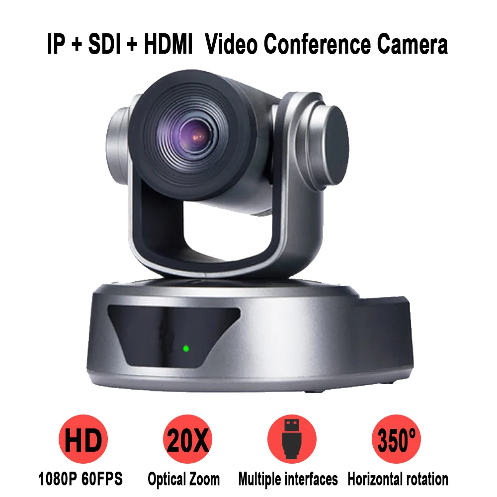 Камера видеоконференции SDI + HDMI IP PTZ 3X 10X 12X 20X Zoom 1080P 60FPS H.265 для передачи