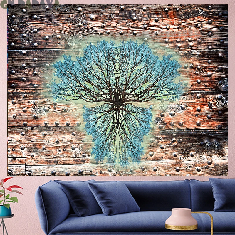 Retro wood Tapestry hippie Wall Hanging personality Pop style blue tree goblen Home Decor Art Farmhouse Wall Carpet wall towel
Retro wood Tapestry hippie Wall Hanging personality Pop style blue tree goblen Home Decor Art Farmhouse Wall Carpet wall towel