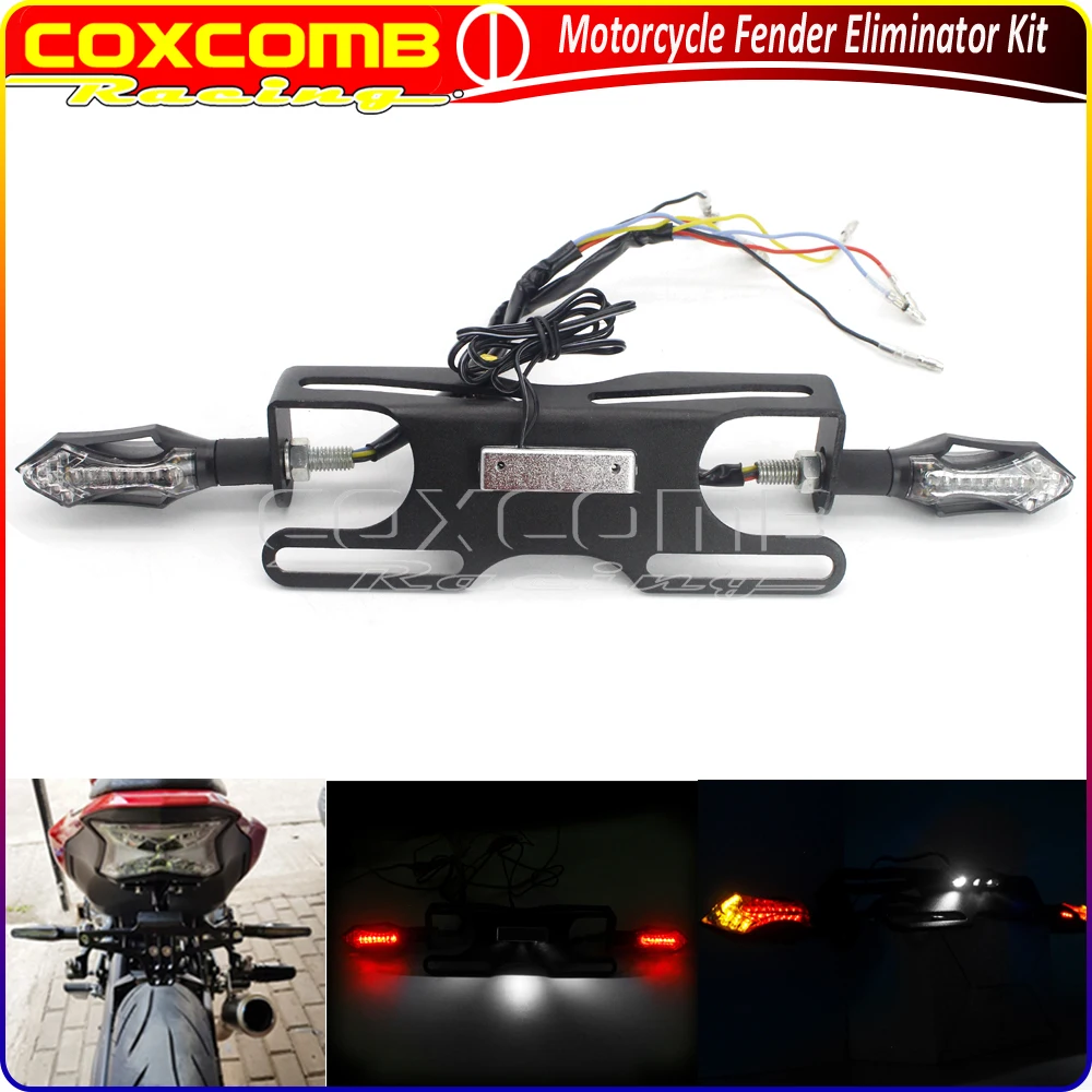 Universal Motorcycle Rear License Plate Holder Fender Eliminator Kits w/ Turn Signal Light For Suzuki Yamaha Honda Kawasaki
Universal Motorcycle Rear License Plate Holder Fender Eliminator Kits w/ Turn Signal Light For Suzuki Yamaha Honda Kawasaki