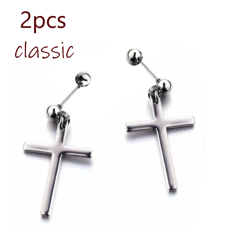 2 PC Classic Cross Ear Piercings Ear Studs / Lobe Earring/Tragus Cartilage Piercing/Helix Earrings Stainlesss Steel Goth Jewelry
2 PC Classic Cross Ear Piercings Ear Studs / Lobe Earring/Tragus Cartilage Piercing/Helix Earrings Stainlesss Steel Goth Jewelry