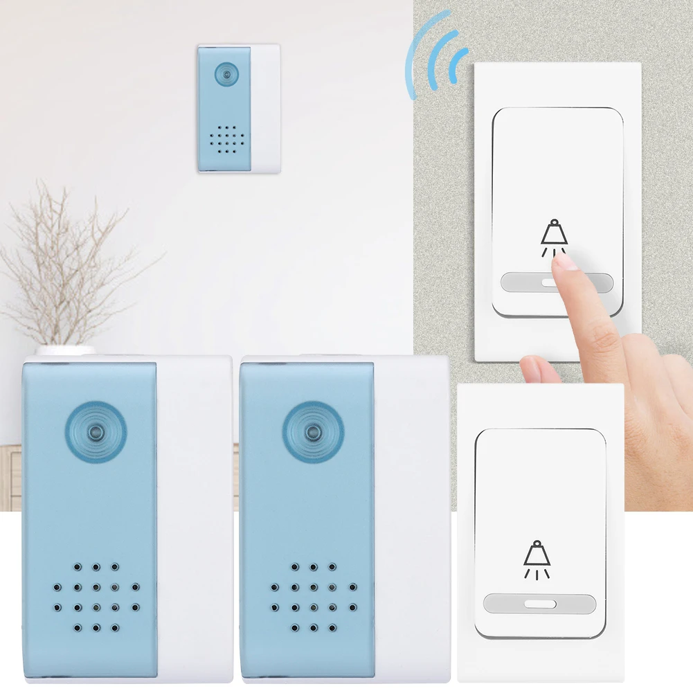 Wireless Remote Doorbell Digital Door Chime Music Ring Bell 1 Transmitter 2 Receivers Security Protection Supplies
Wireless Remote Doorbell Digital Door Chime Music Ring Bell 1 Transmitter 2 Receivers Security Protection Supplies