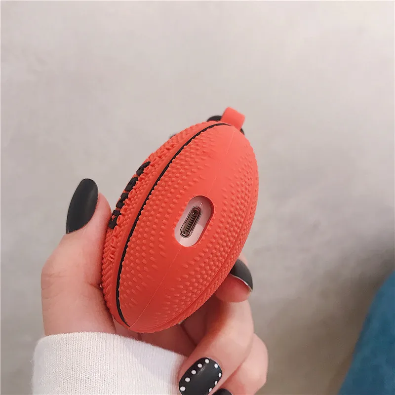 2021 new cartoon cute Football basketball Bluetooth headset protection box, suitable for the charging box with Airpods1 2
2021 new cartoon cute Football basketball Bluetooth headset protection box, suitable for the charging box with Airpods1 2