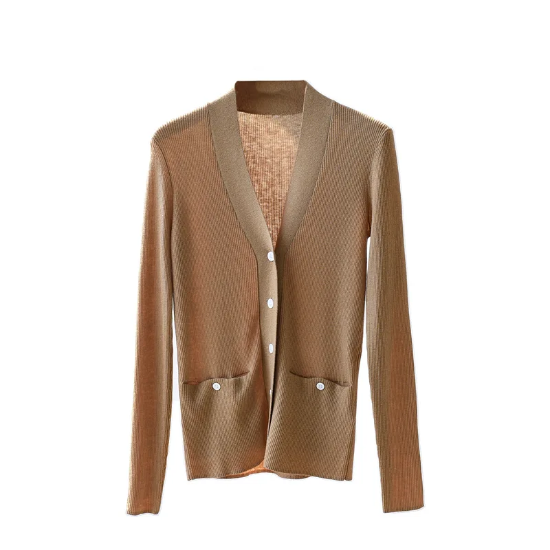 Shuchan 2021 Spring Knitwear V-Neck Long Sleeve Cardigan New Spring Sweater 70% Wool+20% Silk+10% Cashmere Women's Wear Top
Shuchan 2021 Spring Knitwear V-Neck Long Sleeve Cardigan New Spring Sweater 70% Wool+20% Silk+10% Cashmere Women's Wear Top
