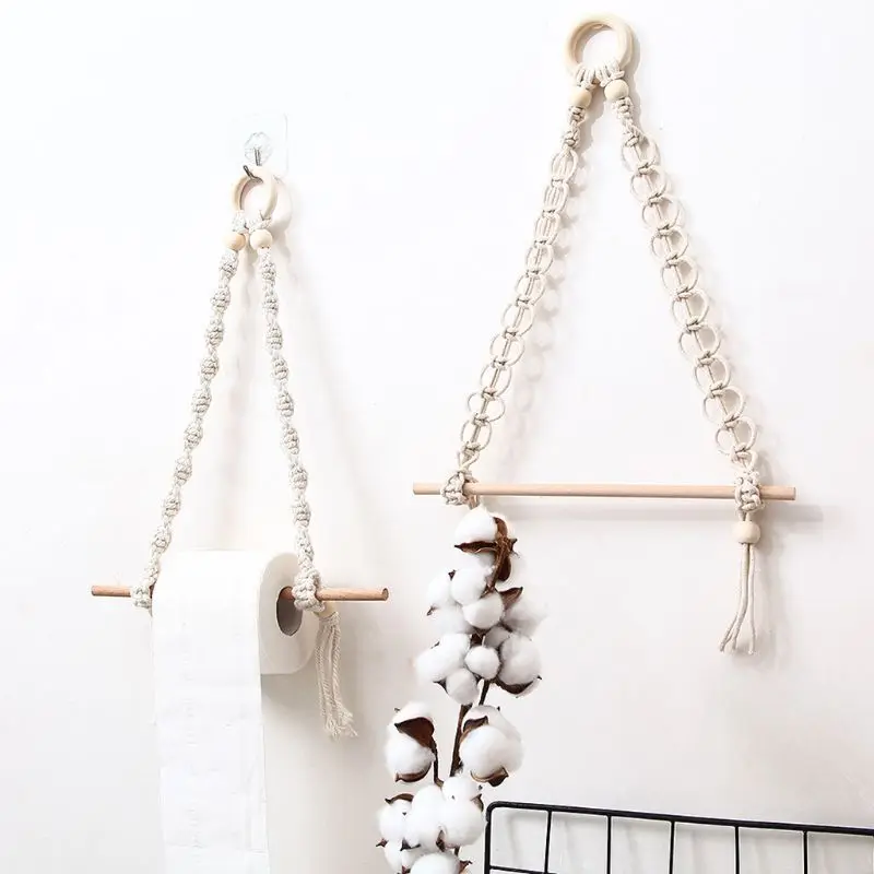 Nordic Macrame Wall Hanging Wooden Stick Toilet Paper Holder Towel Hanger Decor 11UA
Nordic Macrame Wall Hanging Wooden Stick Toilet Paper Holder Towel Hanger Decor 11UA