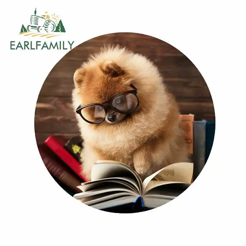 EARLFAMILY 13 см для Померанской собаки книга чтения креативные автомобильные стикеры