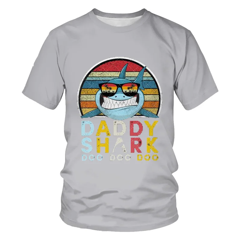 New funny Cartoons shark men's T-shirts 3D print Fashion T shirt off White male DADDY SHARK O-neck short-sleeved High elasticity
New funny Cartoons shark men's T-shirts 3D print Fashion T shirt off White male DADDY SHARK O-neck short-sleeved High elasticity