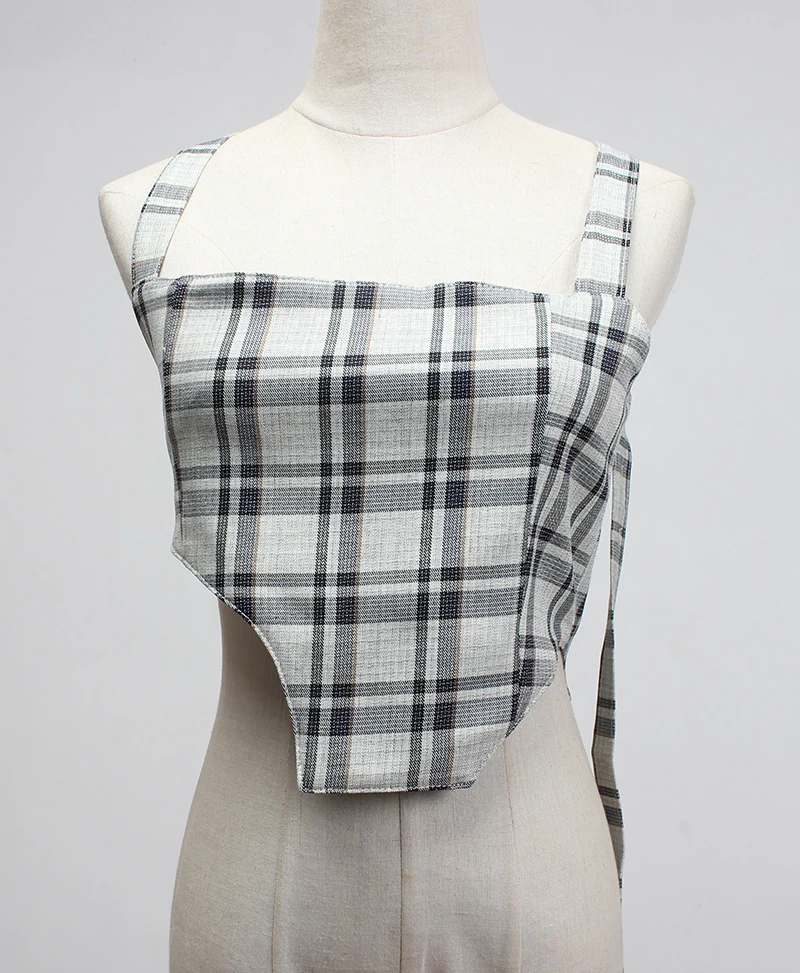 Women Loose Fit Plaid Back Cross Buckle Split Joint Irregular Vest New Sleeveless Fashion Tide Spring Summer 2021 hot
Women Loose Fit Plaid Back Cross Buckle Split Joint Irregular Vest New Sleeveless Fashion Tide Spring Summer 2021 hot