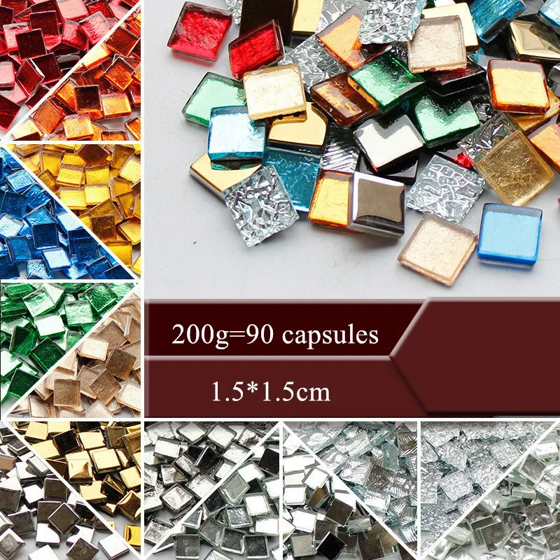 90 Pcs Mirror Crystal Glass Mosaic Tiles 1.5cm Square Sequin DIY Mosaic Tile Multi-Color DIY Wall Craft Mosaic Making Materials
90 Pcs Mirror Crystal Glass Mosaic Tiles 1.5cm Square Sequin DIY Mosaic Tile Multi-Color DIY Wall Craft Mosaic Making Materials
