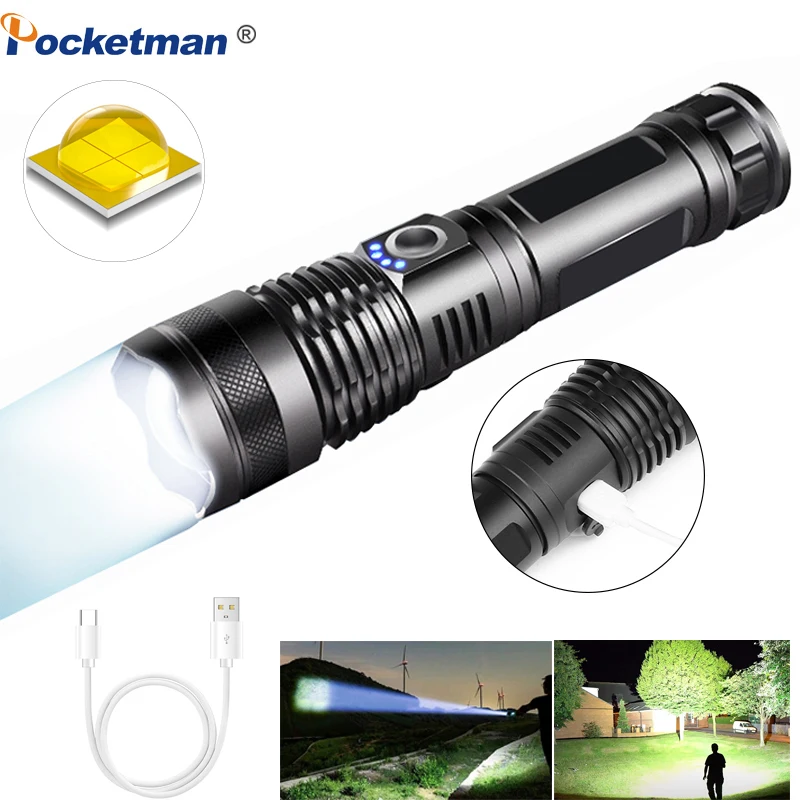 Xhp50 FlashLight Most Powerful Flash light 5 Modes Usb Zoomable Led Torch zaklamp 18650 Battery Camping,Fishing Drop Shipping
Xhp50 FlashLight Most Powerful Flash light 5 Modes Usb Zoomable Led Torch zaklamp 18650 Battery Camping,Fishing Drop Shipping