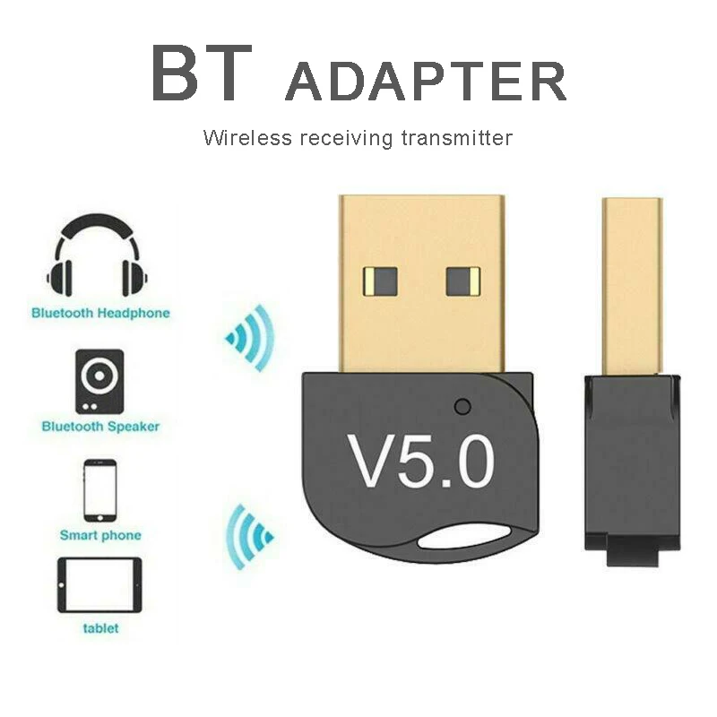 

Беспроводной передатчик приемник USB Bluetooth 5,0 стерео аудио адаптер для ПК Win 10 8 7/XP адаптер для ПК 5,0 Dongle Mini Adapter