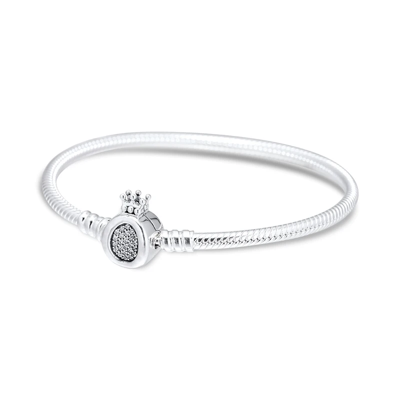 100% 925 Sterling Silver Moments Crown O Clasp Snake Chain Bracelets Free Shipping
100% 925 Sterling Silver Moments Crown O Clasp Snake Chain Bracelets Free Shipping