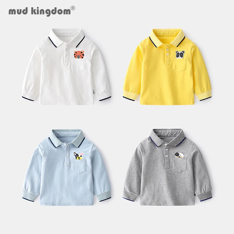 Mudkingdom Long Sleeve Polo Shirts for Boys Turn-down Collar Solid Cartoons Print Pockets Tops Toddler Drop Shoulder Clothing
Mudkingdom Long Sleeve Polo Shirts for Boys Turn-down Collar Solid Cartoons Print Pockets Tops Toddler Drop Shoulder Clothing
