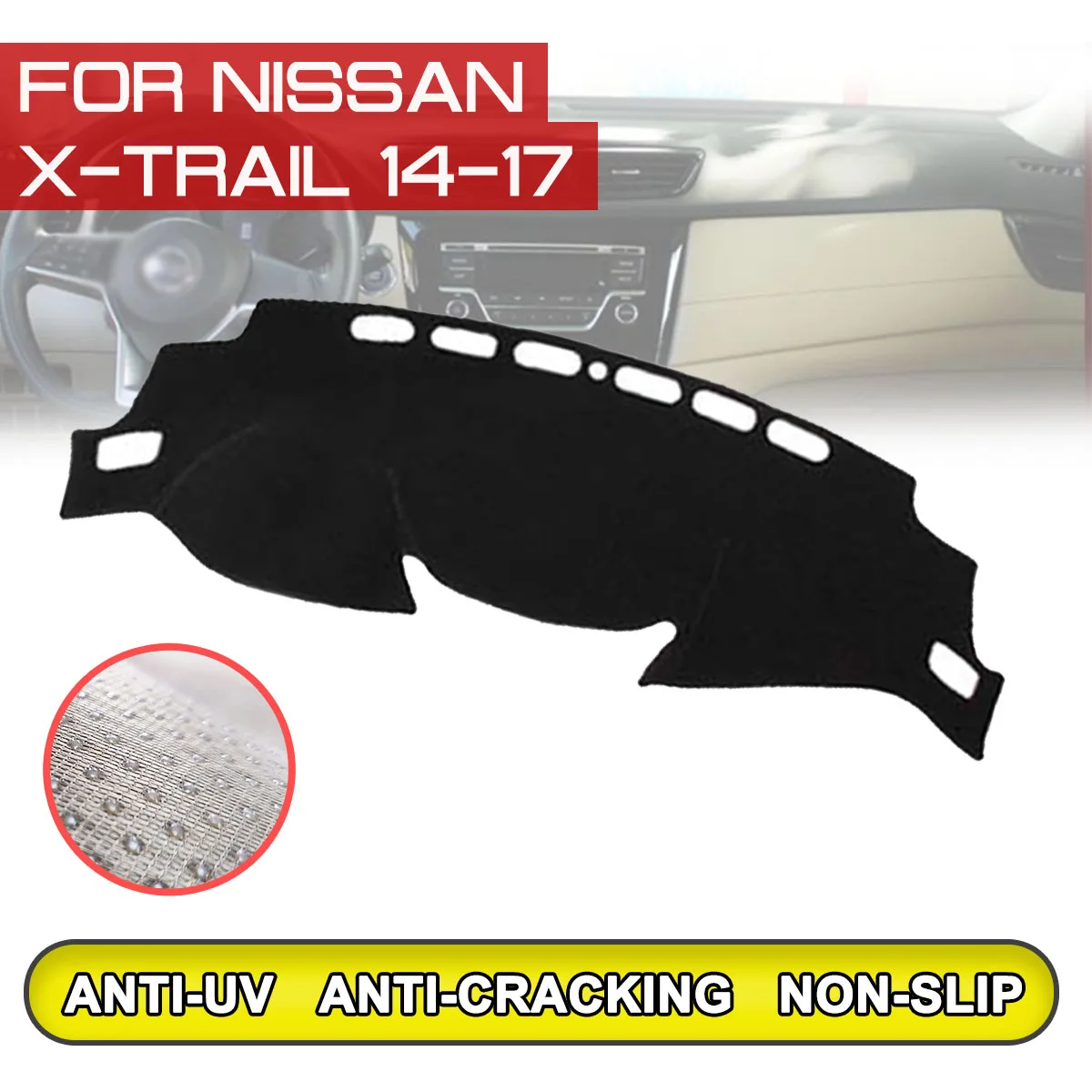 Нескользящий коврик для приборной панели Nissan X-trail T32 2014 2015 2016 2017
Нескользящий коврик для приборной панели Nissan X-trail T32 2014 2015 2016 2017