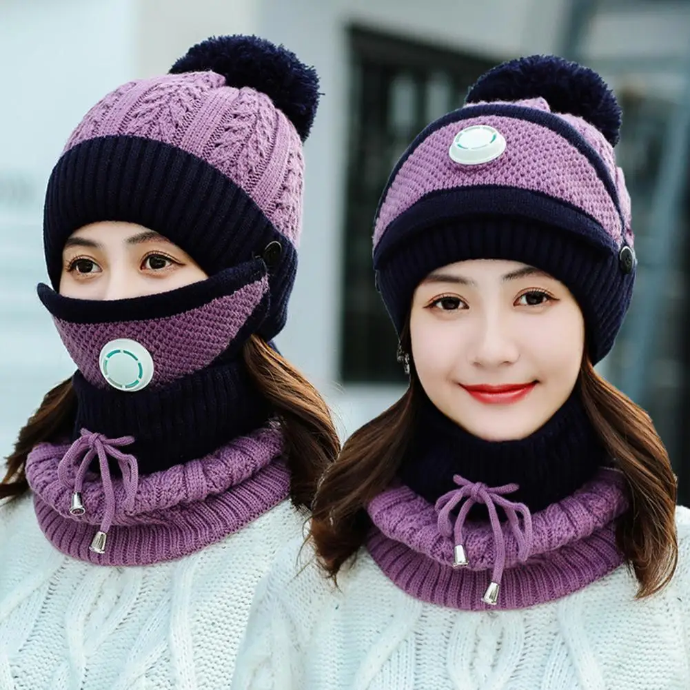 Women Winter Knitted Woolen Cap Face Cover Neck Scarf Bomber Hats Outdoor Warm Keeping Women Neck Warmer Loop Scarf Hat Caps
Women Winter Knitted Woolen Cap Face Cover Neck Scarf Bomber Hats Outdoor Warm Keeping Women Neck Warmer Loop Scarf Hat Caps