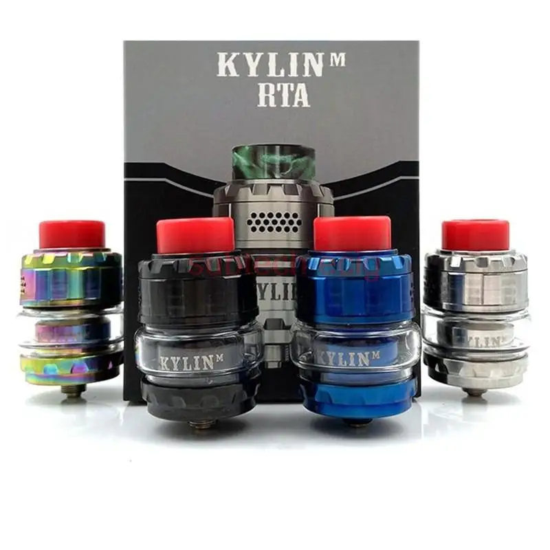 

Kylin M RTA Replaceable Tank Mesh Coil Base 24mm 3ml/4.5ml Tank Atomizer Top Honeycomb Airflow Large Build Deck Vaporizer Tank