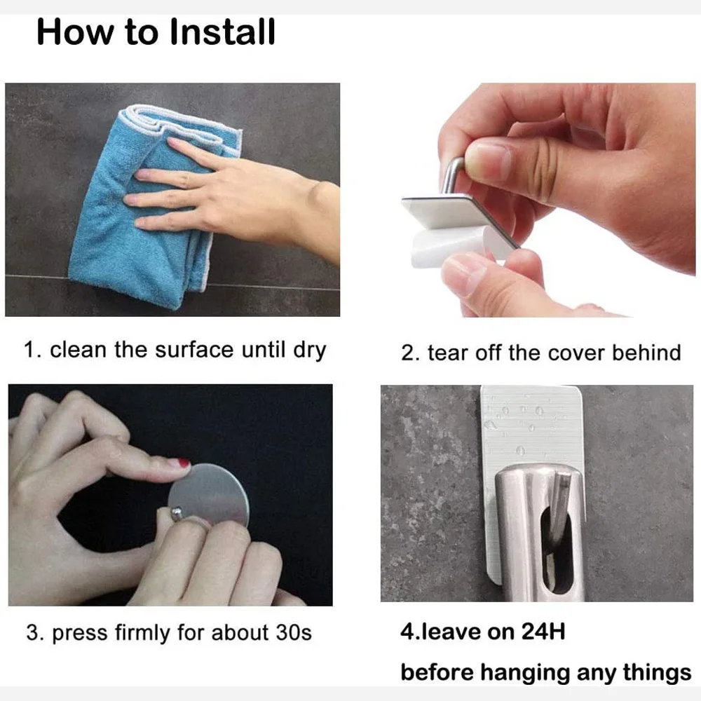 Stainless Steel Hook Strong Viscose Load-bearing Kitchen Bathroom Balcony Perforation-free Seamless Door Wall Hanging Mop Hook
Stainless Steel Hook Strong Viscose Load-bearing Kitchen Bathroom Balcony Perforation-free Seamless Door Wall Hanging Mop Hook